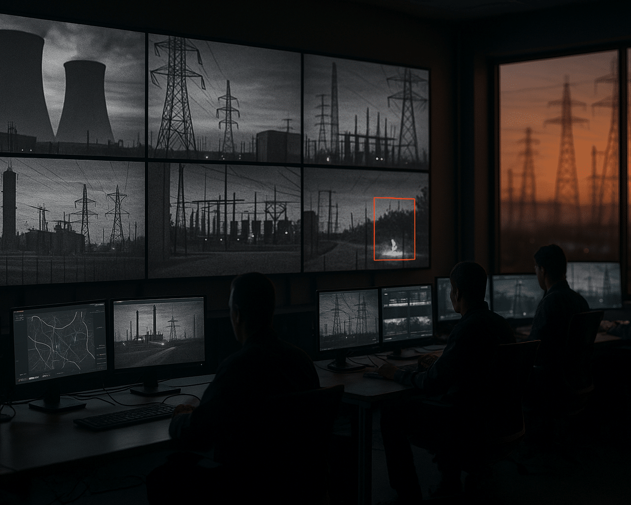 Operations Center Without Nuisance Alarms SightLogix reduces perimeter nuisance alarms as operators monitor video wall highlighting an intruder at an industrial site for perimeter security